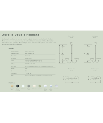 Suspension Aurelia, double, Marz Design une grave pollution 