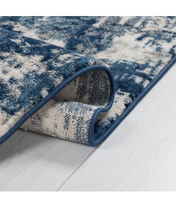 Tapis de couloir vintage Bleu marine et gris 80x300cm commande en ligne