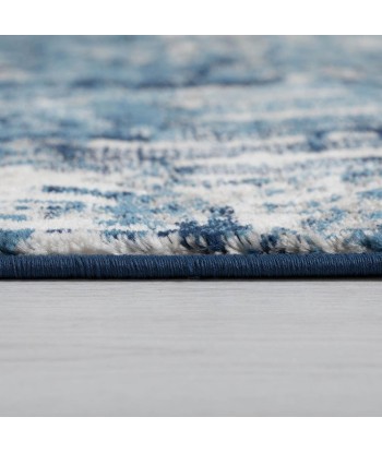 Tapis de couloir vintage Bleu marine et gris 80x300cm commande en ligne