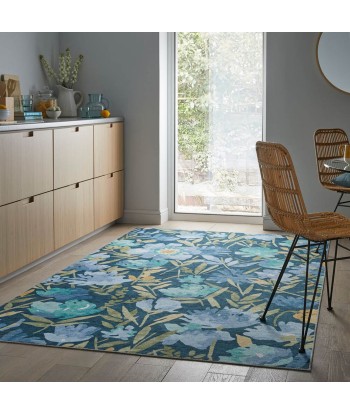 Tapis lavable Alyssa Bleu en stock