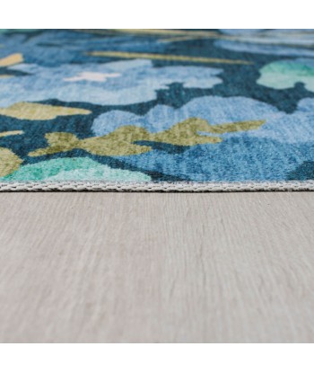 Tapis lavable Alyssa Bleu en stock