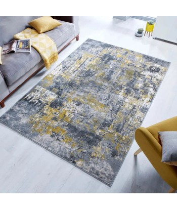 Tapis vintage Gris et moutarde soldes