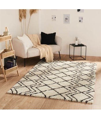 Tapis shaggy SOFIA crème 160x230cm Dans la société mordern