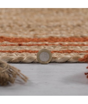 Tapis Jute rond Istanbul orange 150cm Découvrez la collection