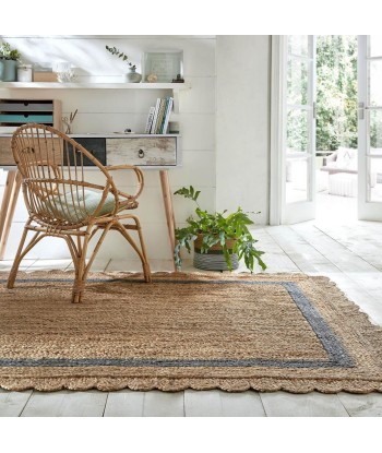 Tapis en jute Grace Naturel et gris paiement sécurisé