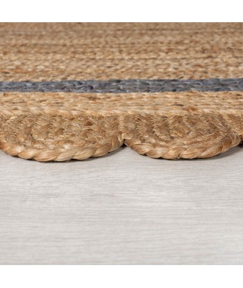 Tapis en jute Grace Naturel et gris paiement sécurisé