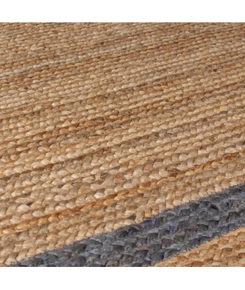 Tapis en jute Grace Naturel et gris paiement sécurisé