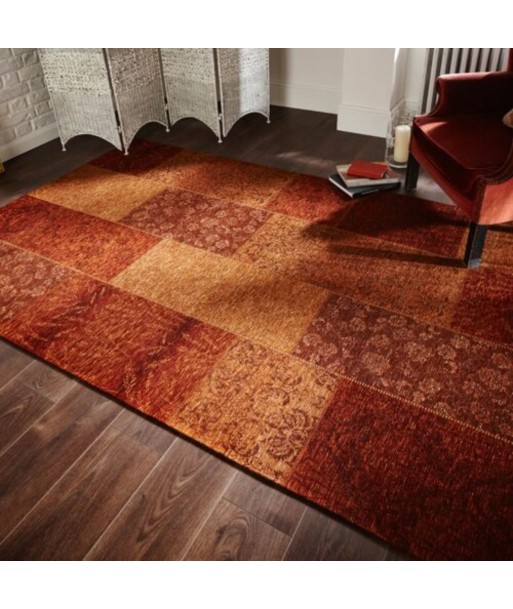 Tapis Patchwork terracotta 155x230cm français