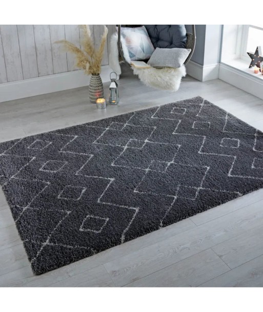 Tapis style Berbère Imari Anthracite et gris 2 - 3 jours ouvrés.