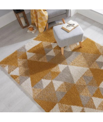 Tapis Shaggy Nuru Jaune 120x170cm destockage