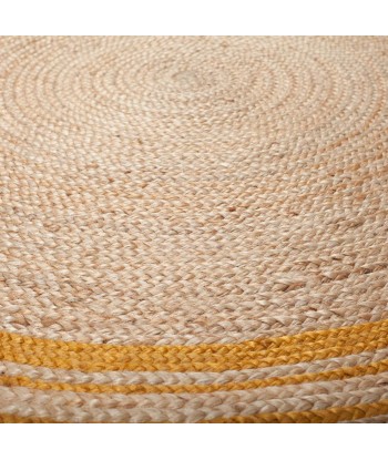 Tapis Jute rond Istanbul jaune 150cm du meilleur 