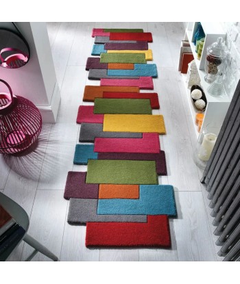 Tapis de couloir graphique multicolore 66x300cm Par le système avancé 