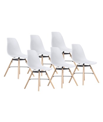 Lot de 6 chaises ARKKEN blanc les ctes