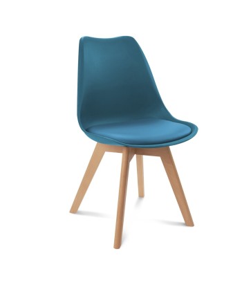 Lot de 2 chaises Suedia Bleu canard l'achat 