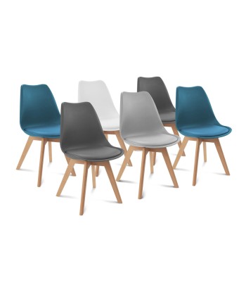 Lot de 6 chaises Suedia MIX COULEURS store