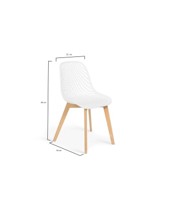 Lot de 6 chaises Maëlle blanc sur le site 