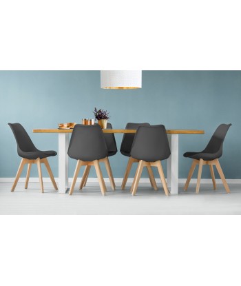 Lot de 6 chaises scandinaves Gris foncé chez Cornerstreet bien 