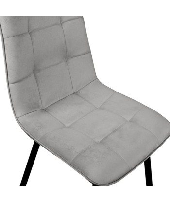 Lot de 2 chaises Linda gris clair la colonne vertébrale