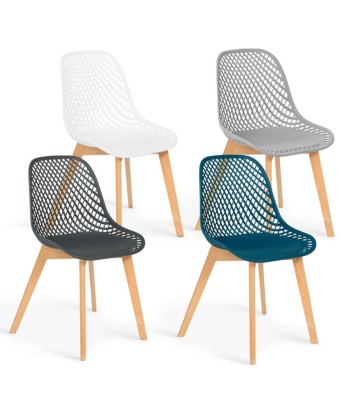 Lot de 4 chaises Maëlle Mix couleurs livraison et retour toujours gratuits