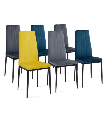 Lot de 6 chaises Jade mix couleurs livraison et retour toujours gratuits