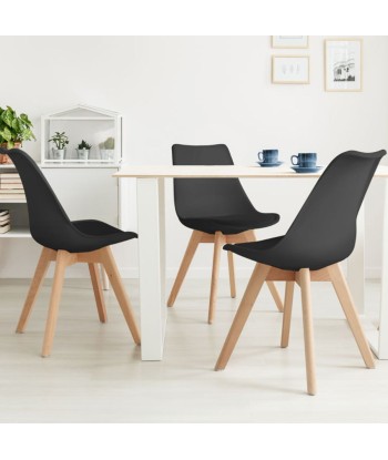 Lot de 4 chaises Suedia Noir hantent personnes