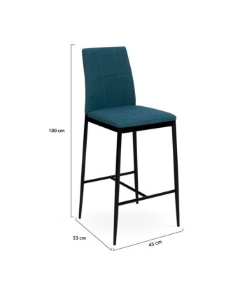 Lot de 2 tabourets Alba Bleu Economisez 