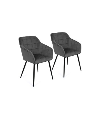 Lot de 2 fauteuils Melinda gris Economisez 