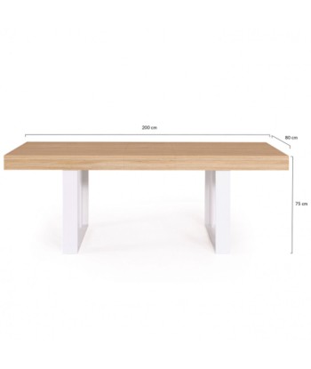 Table à manger extensible Brixton 160x200cm pieds Blanc offre 