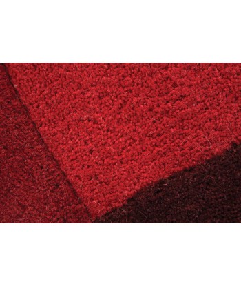 Tapis laine Collage Rouge destockage