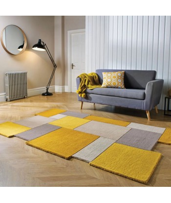 Tapis Collage Jaune/Ocre pas cher 