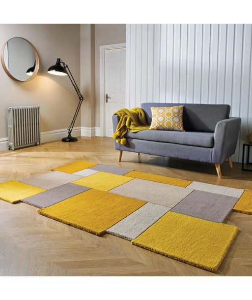 Tapis Collage Jaune/Ocre pas cher 