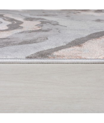 Tapis style marbre 66x230cm Gris et rose poudré de votre