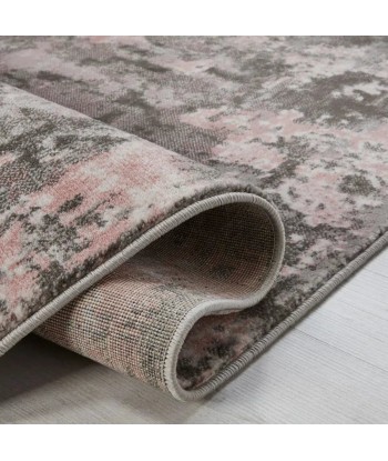 Tapis de couloir vintage Gris et Rose 80x300cm commande en ligne