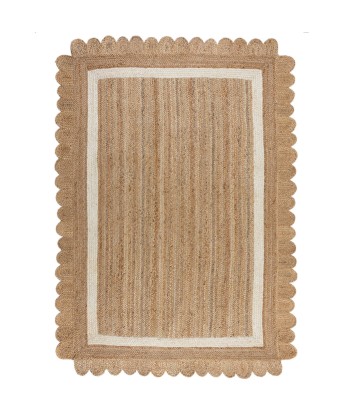 Tapis en jute Grace Naturel et Blanc sur le site 