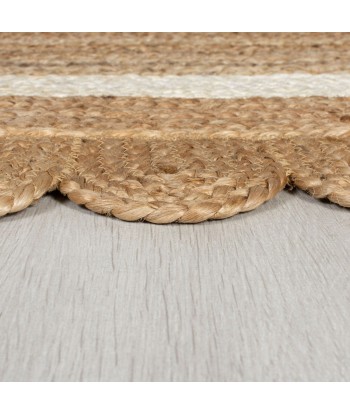 Tapis en jute Grace Naturel et Blanc sur le site 