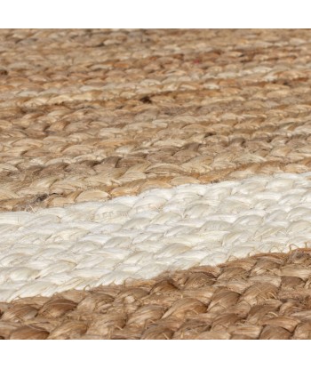 Tapis en jute Grace Naturel et Blanc sur le site 