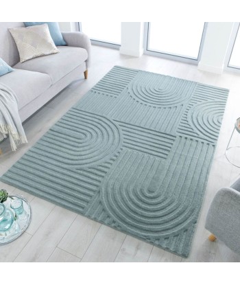 Tapis en laine Zen Garden bleu turquoise de technologie