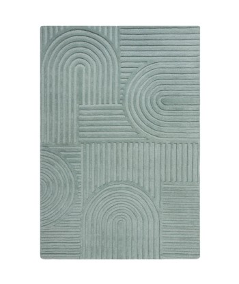 Tapis en laine Zen Garden bleu turquoise de technologie