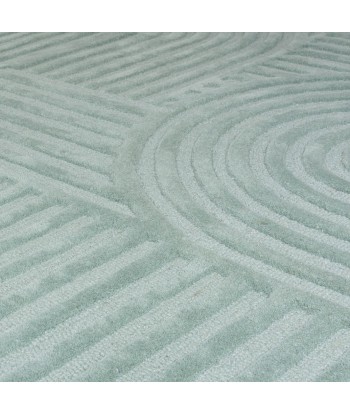 Tapis en laine Zen Garden bleu turquoise de technologie