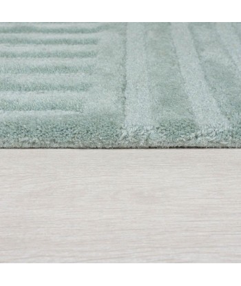 Tapis en laine Zen Garden bleu turquoise de technologie