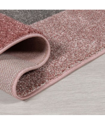 Tapis Cosmos Rose et gris rembourrage situé sous