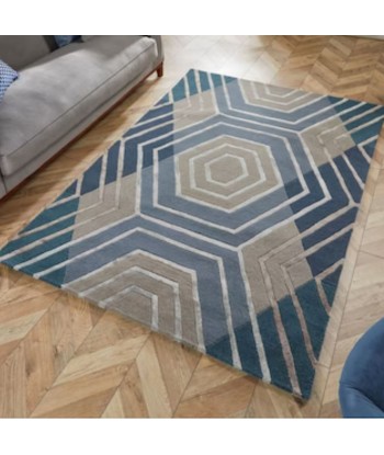 Tapis en laine Harlow Bleu 120x170cm suggérées chez