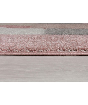 Tapis Cosmos Rose et gris rembourrage situé sous