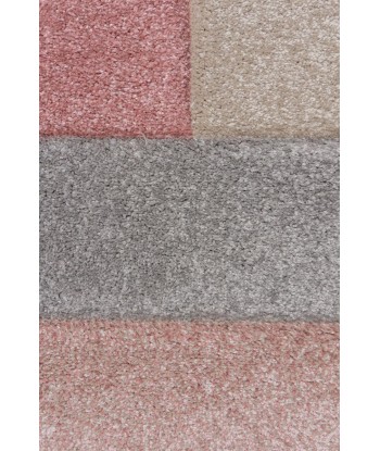 Tapis Cosmos Rose et gris rembourrage situé sous