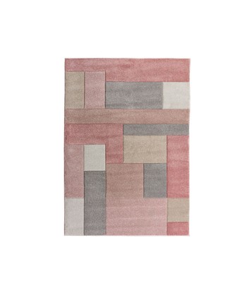 Tapis Cosmos Rose et gris rembourrage situé sous