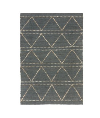 Tapis en jute Rhombi bleu denim 50% de réduction en Octobre 2024