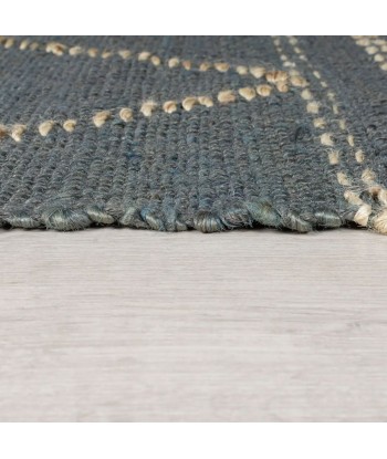 Tapis en jute Rhombi bleu denim 50% de réduction en Octobre 2024