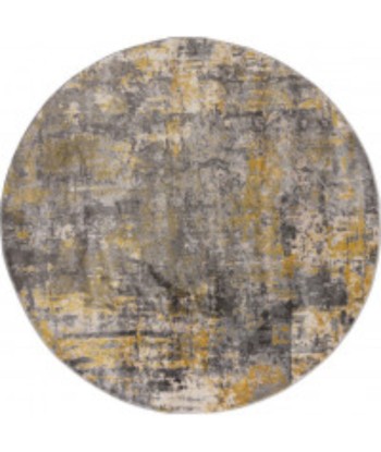 Tapis rond vintage Gris/Ocre 160x160cm de votre