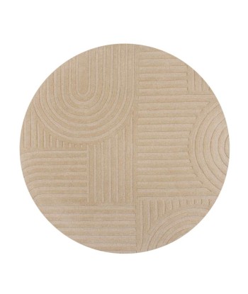 Tapis en laine rond Zen garden beige Pour