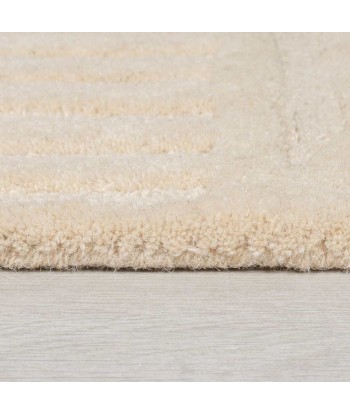 Tapis en laine rond Zen garden beige Pour